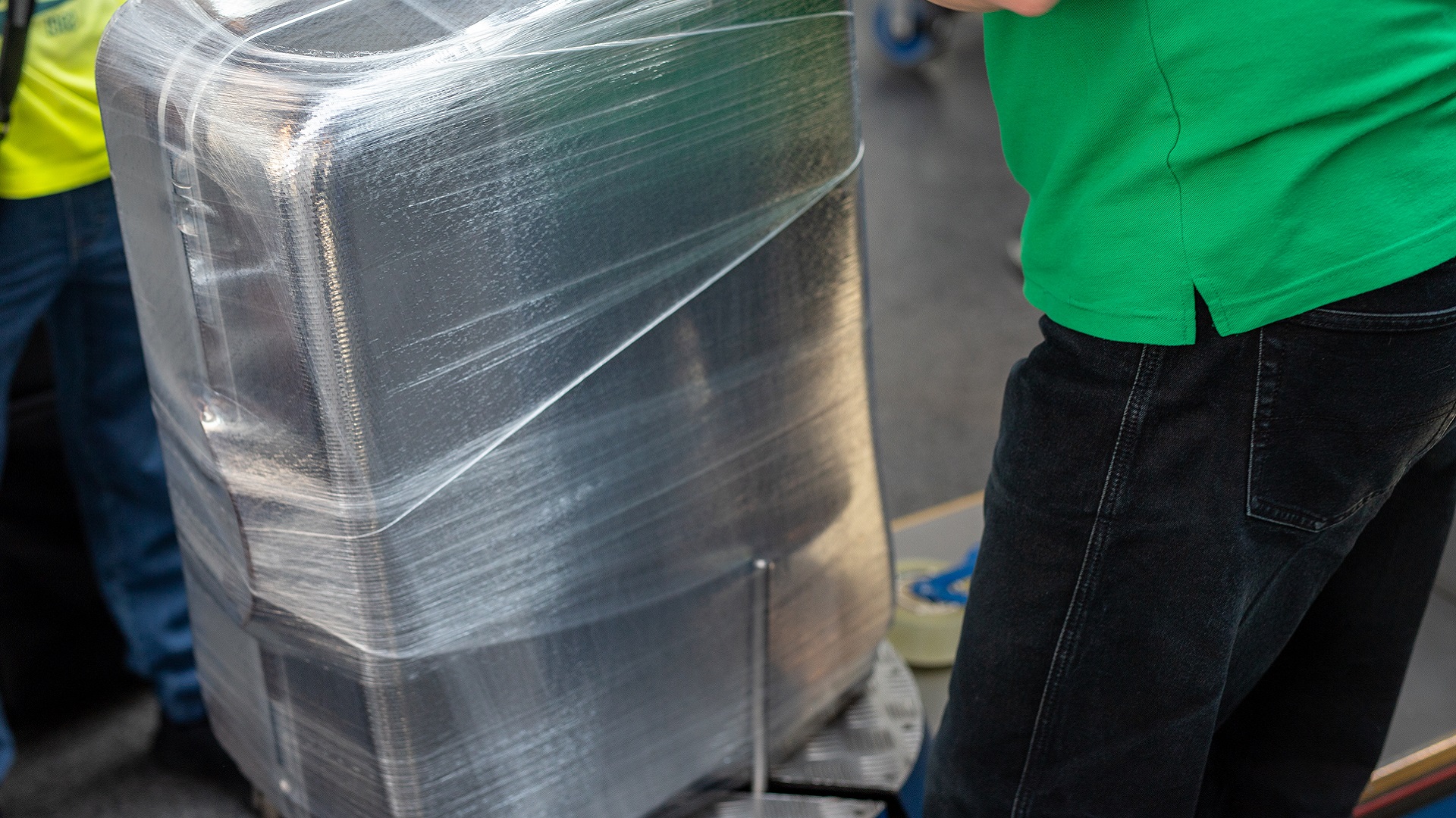 Plastic bag store wrap